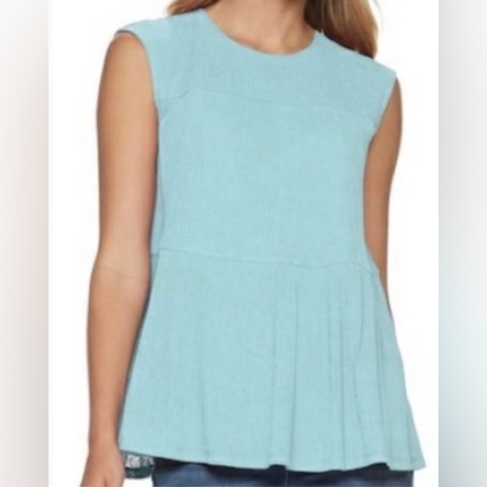 Juicy Couture Large Light Blue Baby Doll Blouse